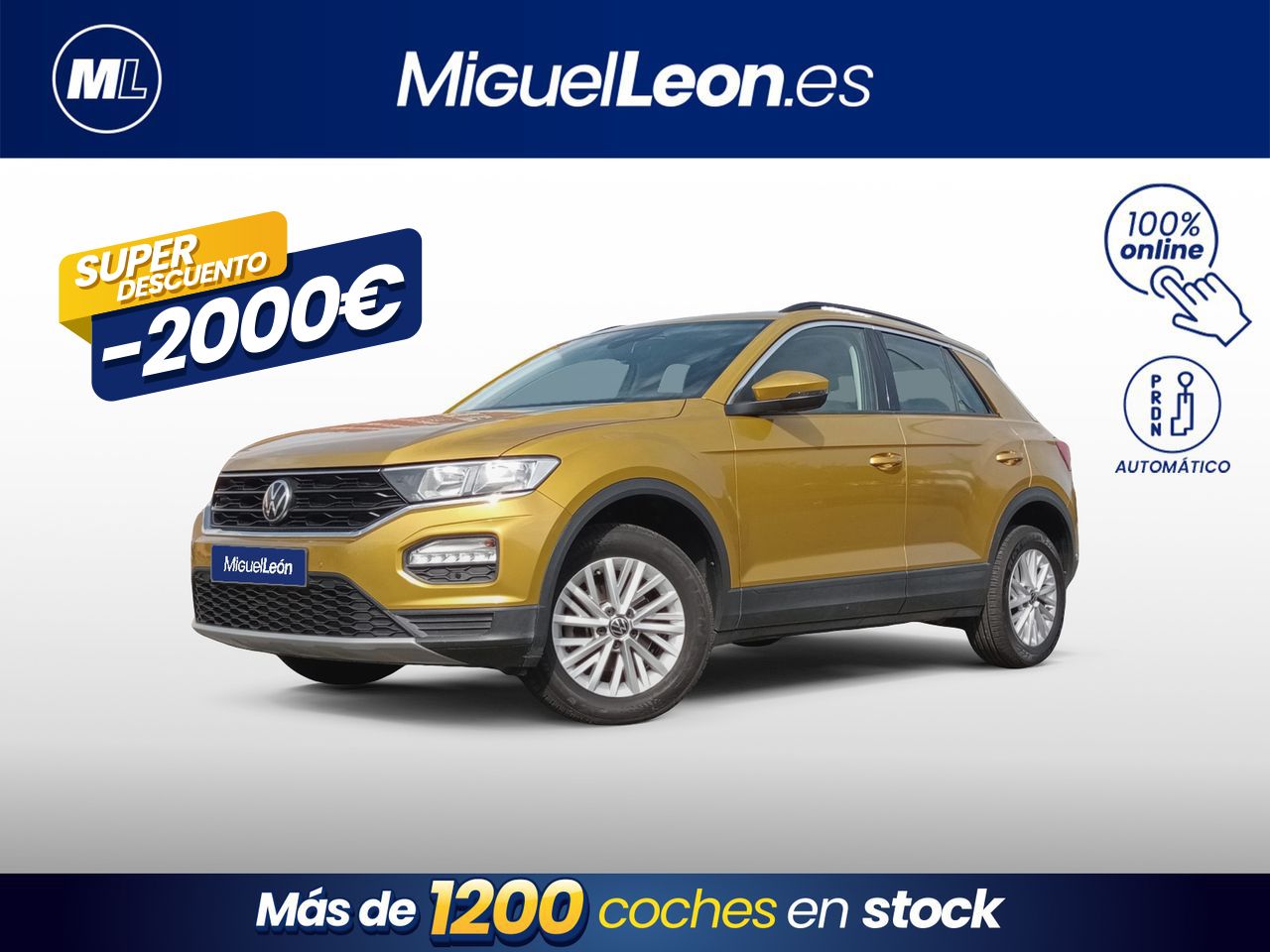Volkswagen tiguan amarillo  de segunda mano - volkswagen t-roc 2021 /