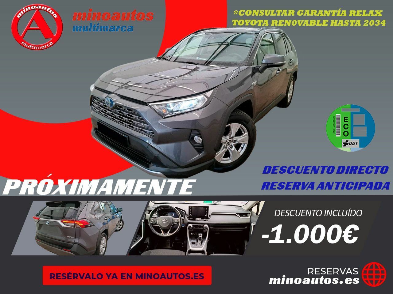 Coche de segunda mano con cierre centralizado  de segunda mano - toyota rav4 2019 /