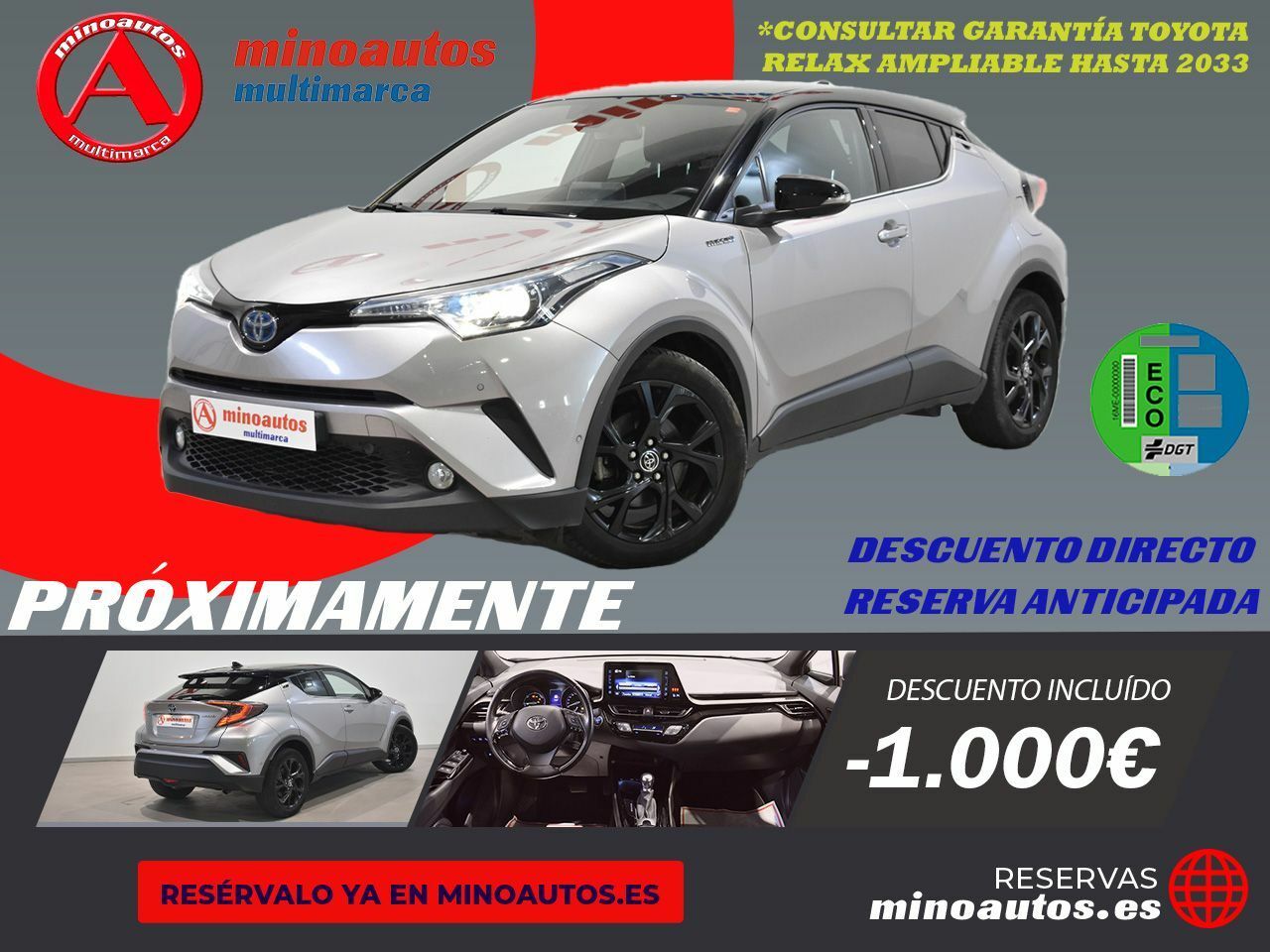 Deslumbrante  de segunda mano - toyota c-hr 2019 /