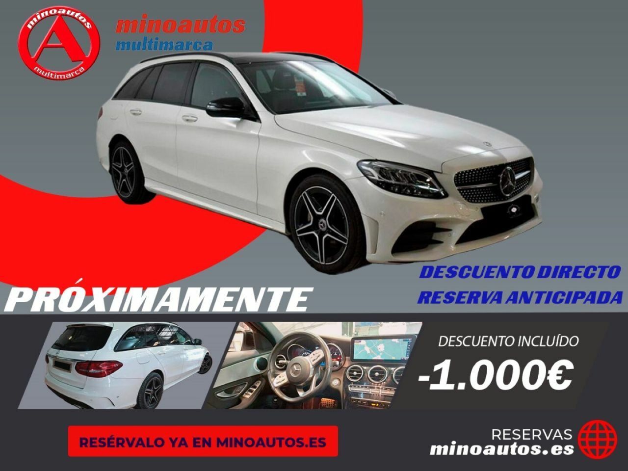 Coche mercedes clase e gris  de segunda mano - mercedes clase c 2019 /